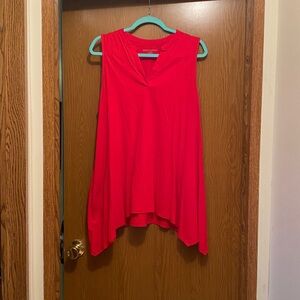 Vibrant Red Sleeveless Top